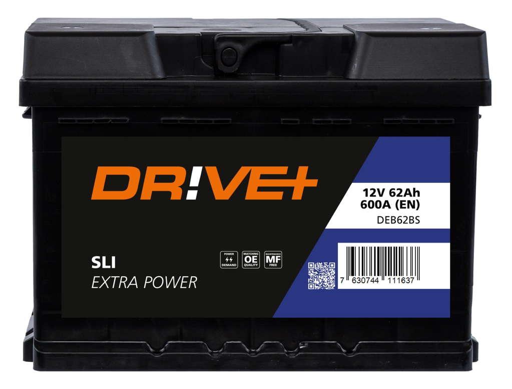Batterie 12V 62AH 600A +D