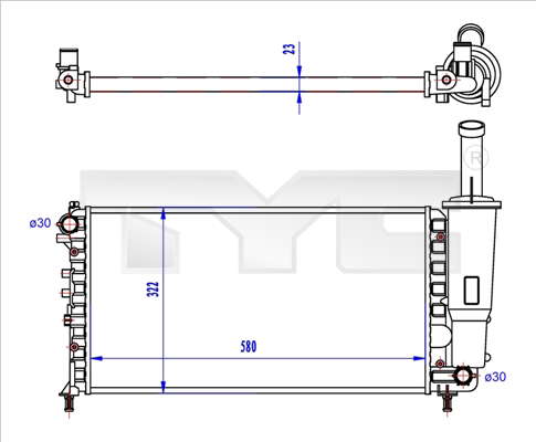 Radiateur du moteur