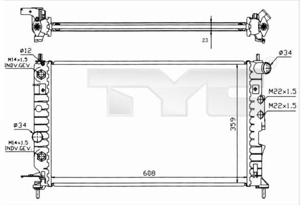 Radiateur du moteur