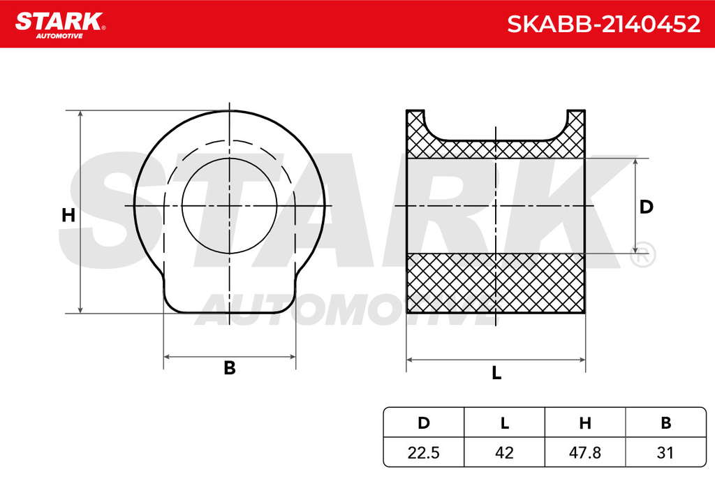 Silent bloc de barre stabilisatrice