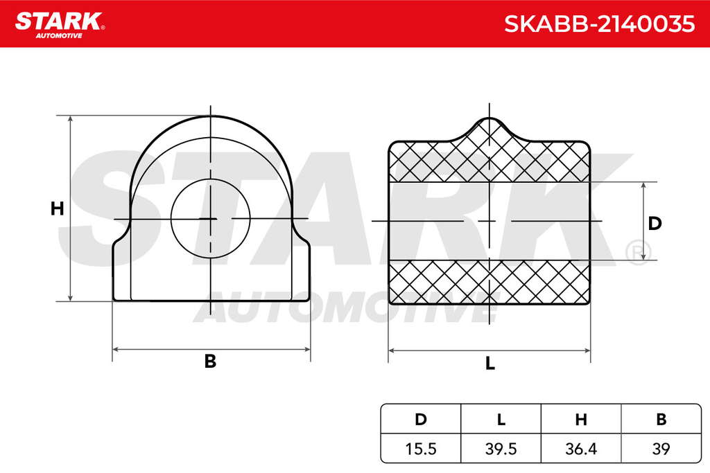 Silent bloc de barre stabilisatrice