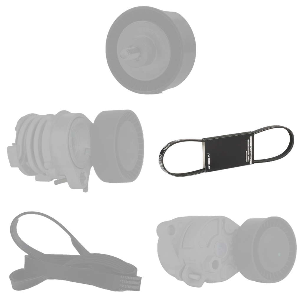 Jeu de courroies trapézoïdales à nervures