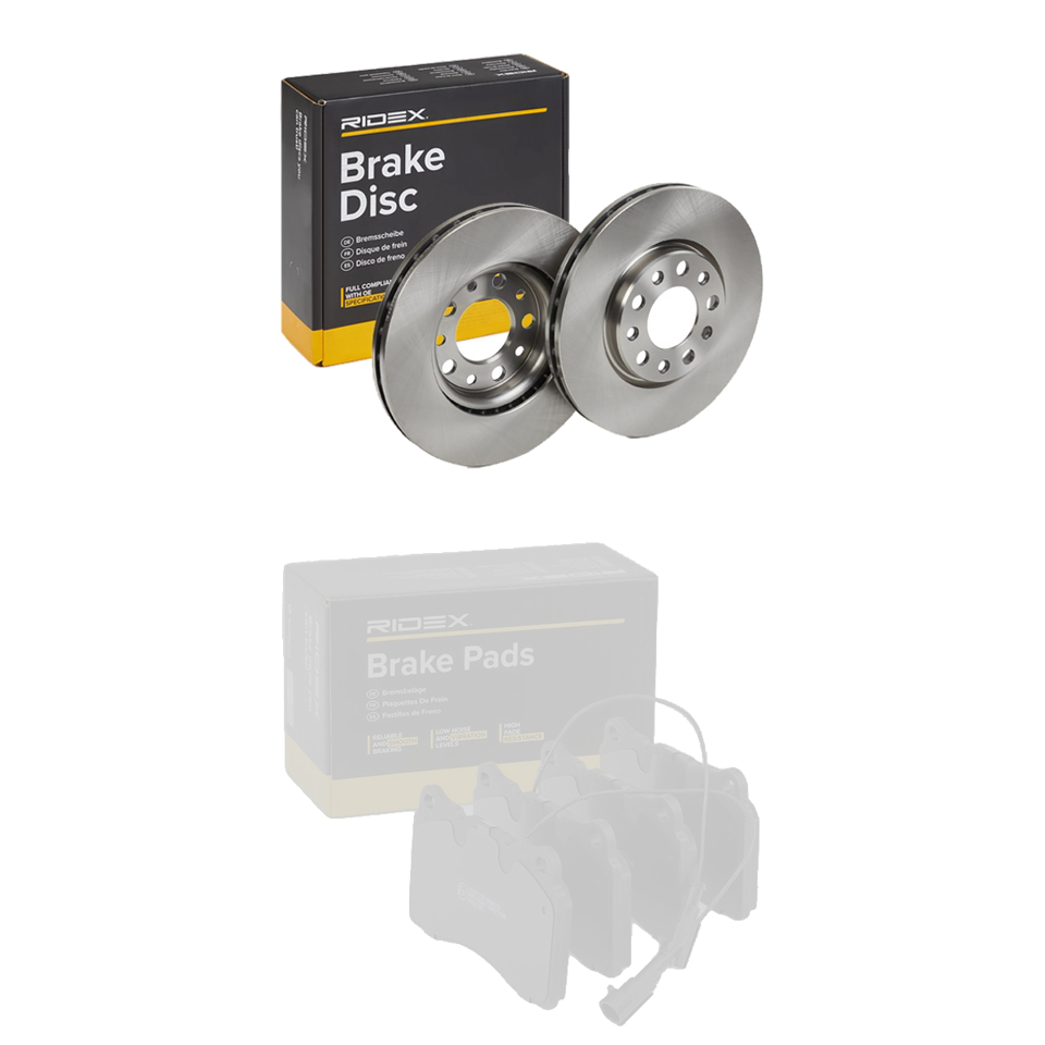 Jeu de disques et plaquettes de frein