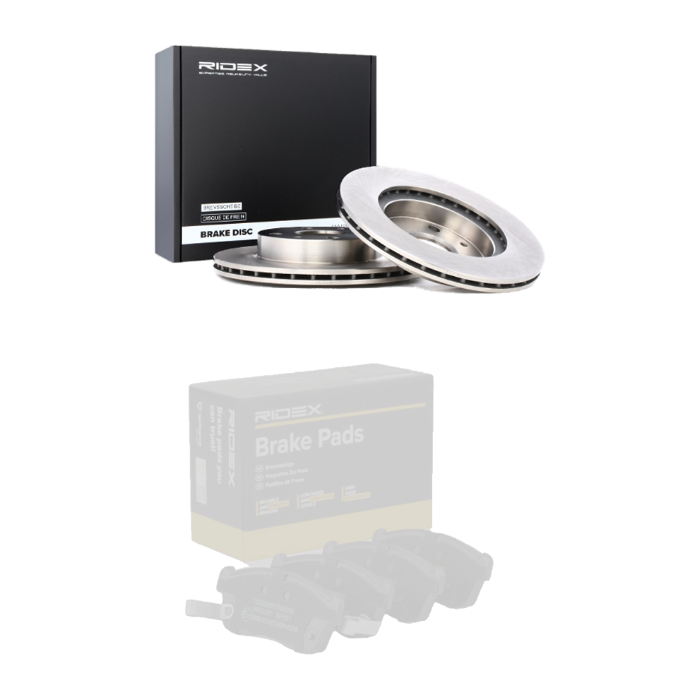 Jeu de disques et plaquettes de frein
