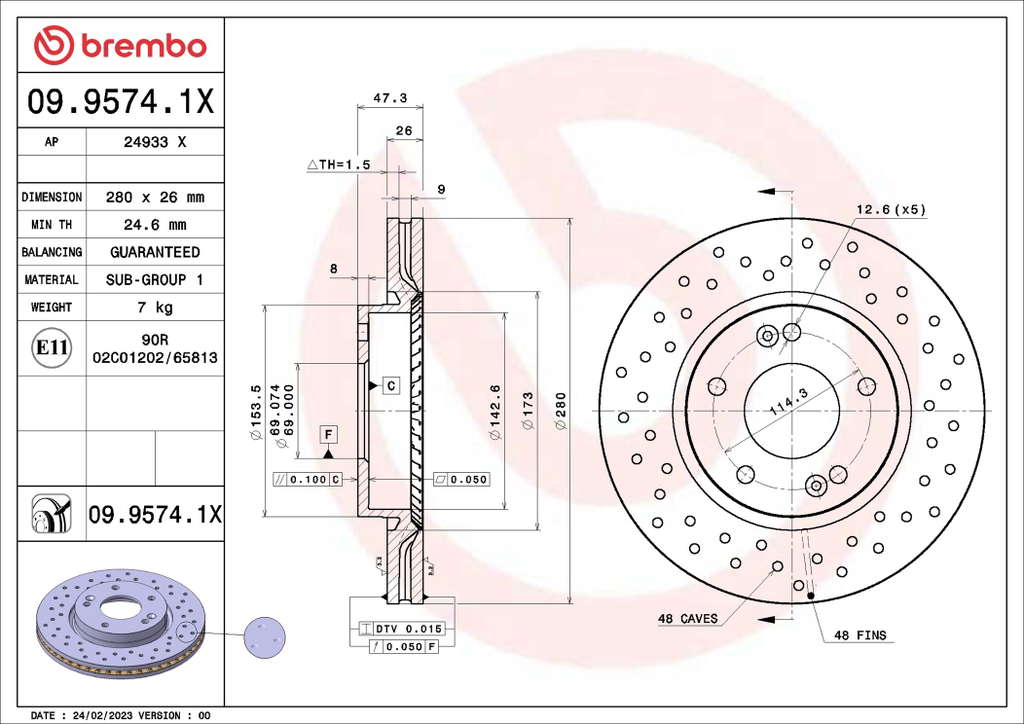 DISQUE BREMBO XTRA