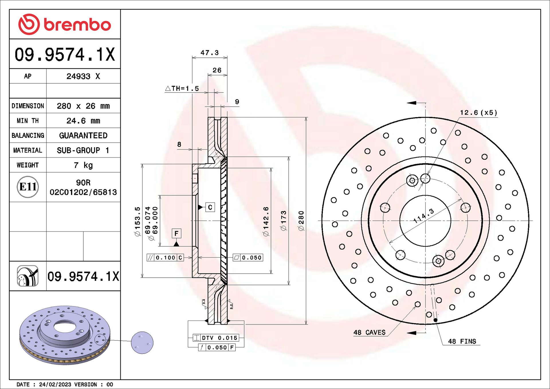 DISQUE BREMBO XTRA