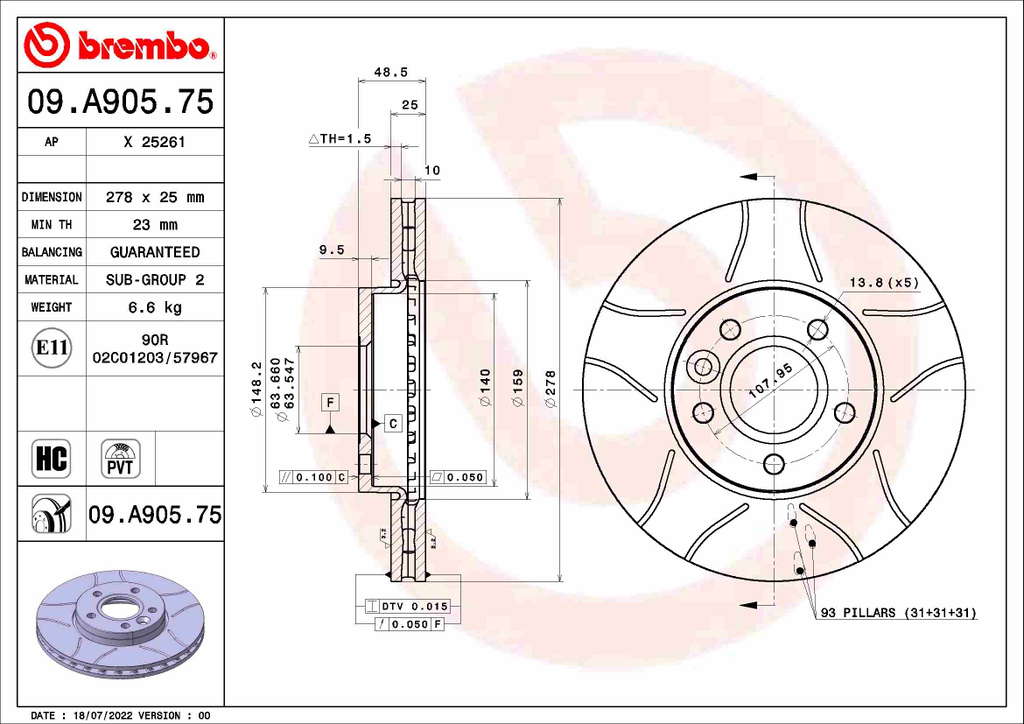 DISQUE BREMBO MAX