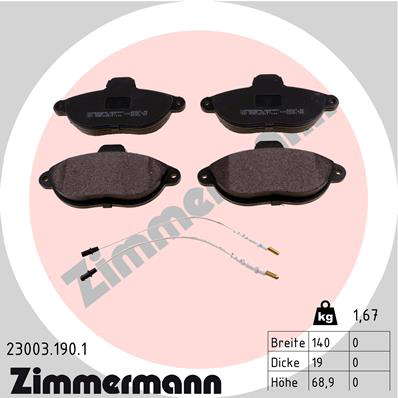 Plaquettes de frein