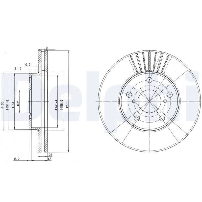 JEU DE 2 DISQUES DE FREIN