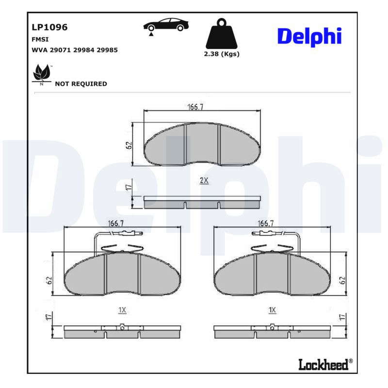 JEU DE PLAQUETTES DE FREIN