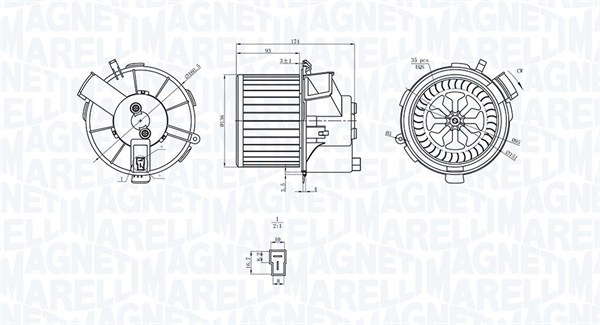Moteur électrique, pulseur d'air d'habitacle
